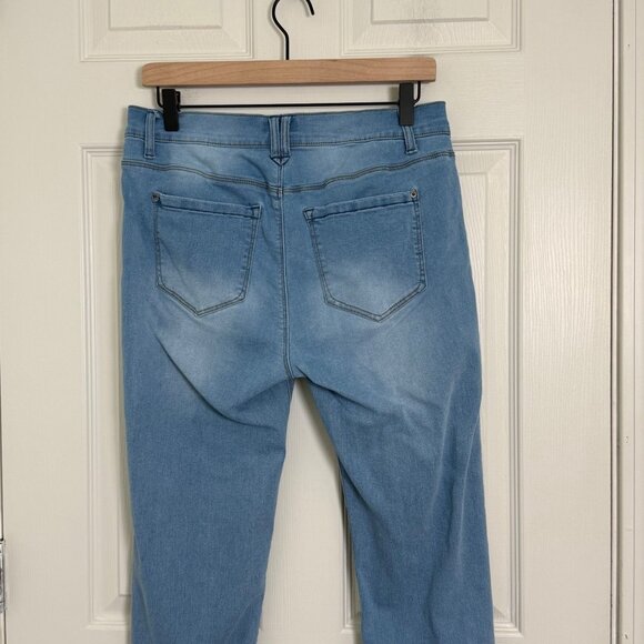 Curve Appeal Jeans Womens 12/31 Blue Light Wash Stretch Casual Preppy Comfort - Picture 4 of 13